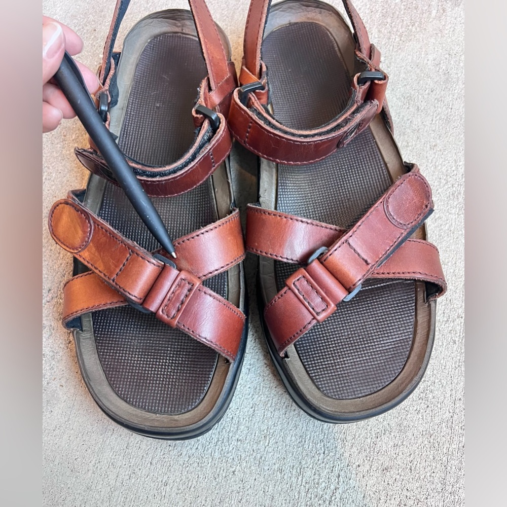 Timberland Leather Hiking Sandals Mens Gorpcore Outdoor Trail Utility Dad Style - Picture 13 of 14